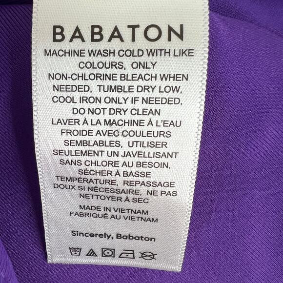 BABATON Contour Purple Crop Polo Tank Stretch Skipper Collar Pullover Size 2XS - Picture 4 of 5